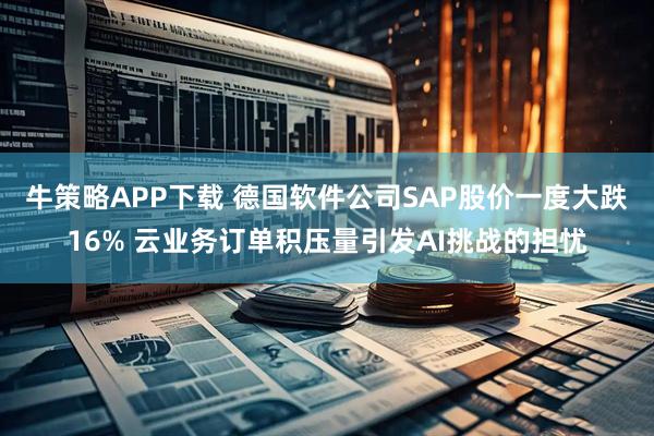 牛策略APP下载 德国软件公司SAP股价一度大跌16% 云业务订单积压量引发AI挑战的担忧